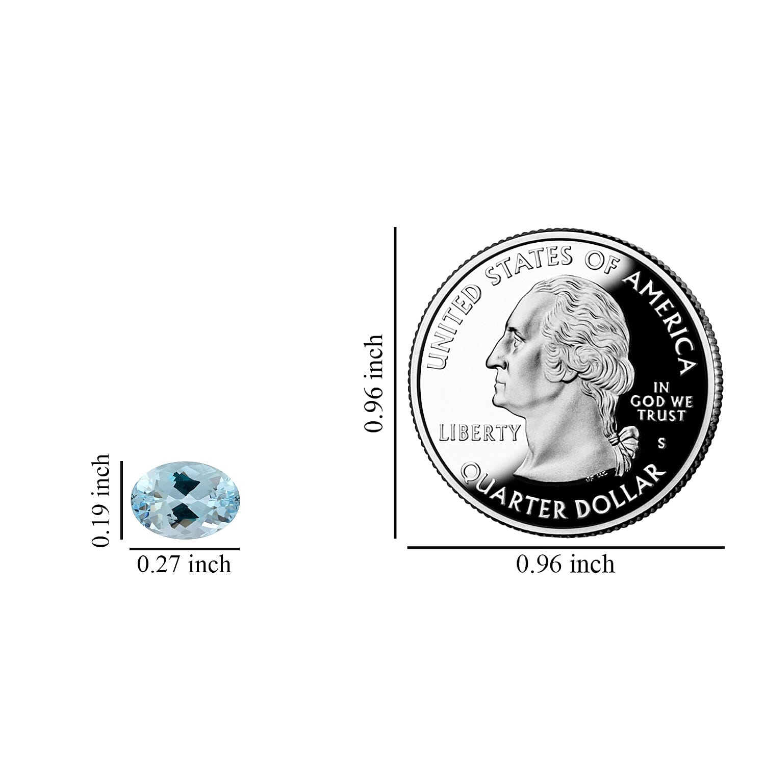 AAAA Santa Maria Aquamarine (Oval 7x5 mm) 0.80 ctw Loose gemstone