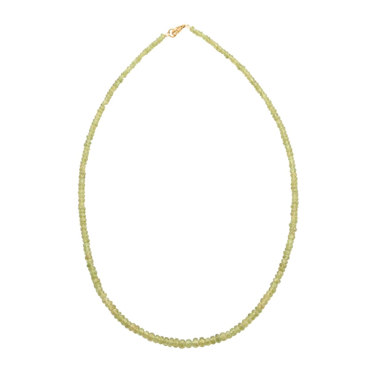 Certified & Appraised Iliana 18K Yellow Gold AAAA Sava Sphene Beaded Necklace 18 Inches 60.00 ctw image number 0
