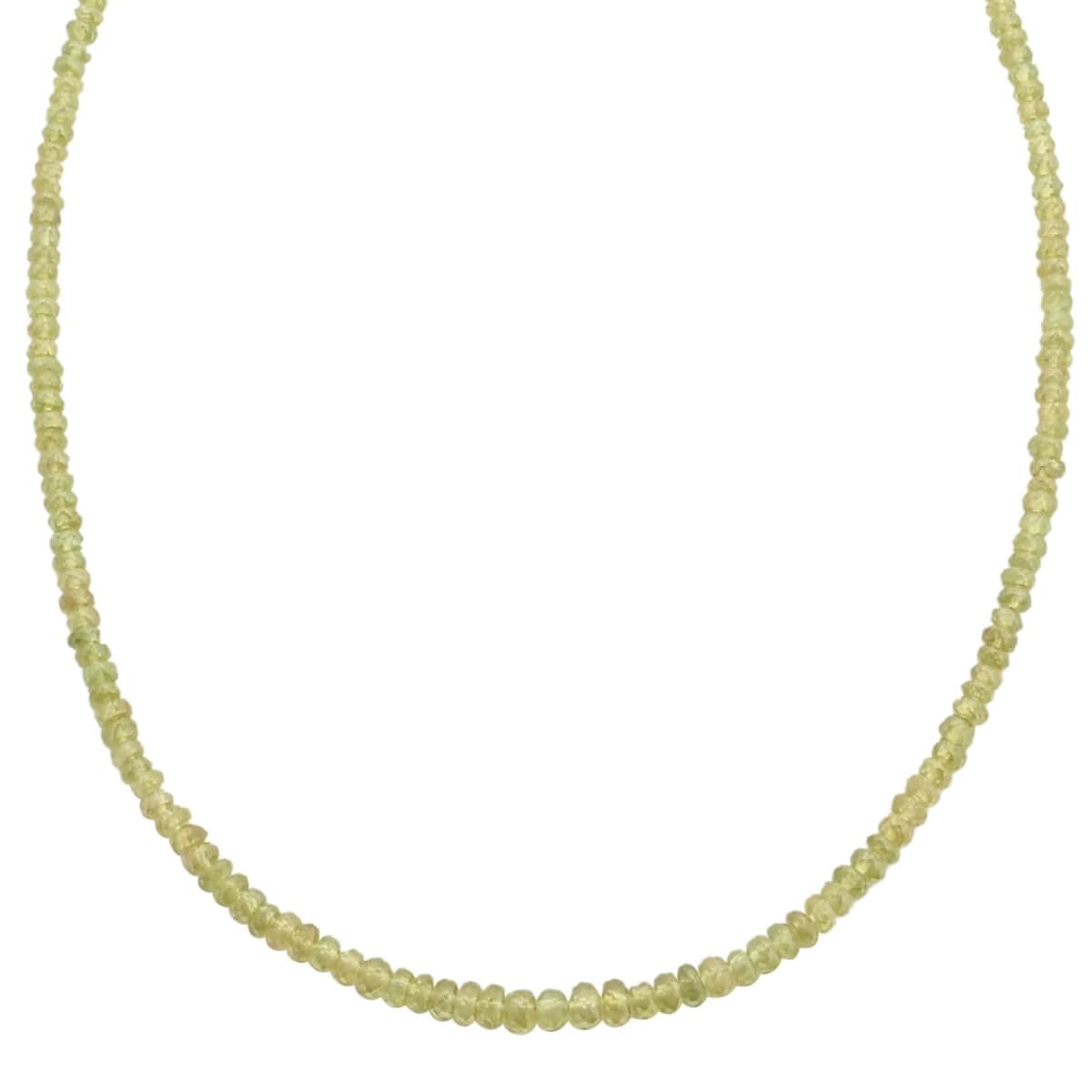 Certified & Appraised Iliana 18K Yellow Gold AAAA Sava Sphene Beaded Necklace 18 Inches 60.00 ctw image number 2