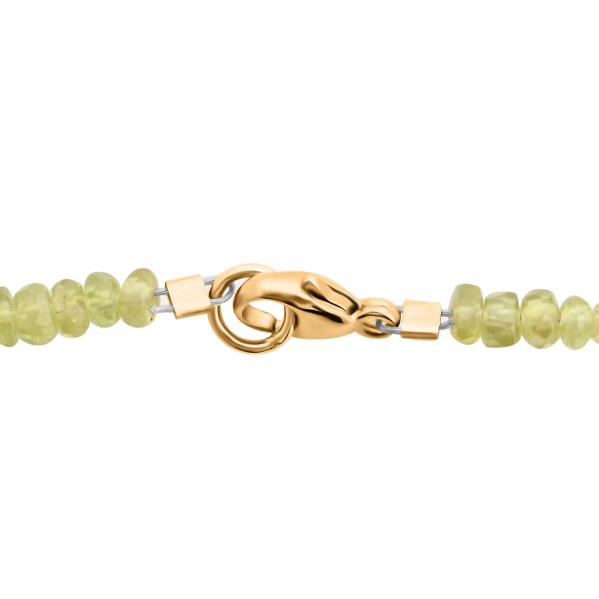 Certified & Appraised Iliana 18K Yellow Gold AAAA Sava Sphene Beaded Necklace 18 Inches 60.00 ctw image number 3