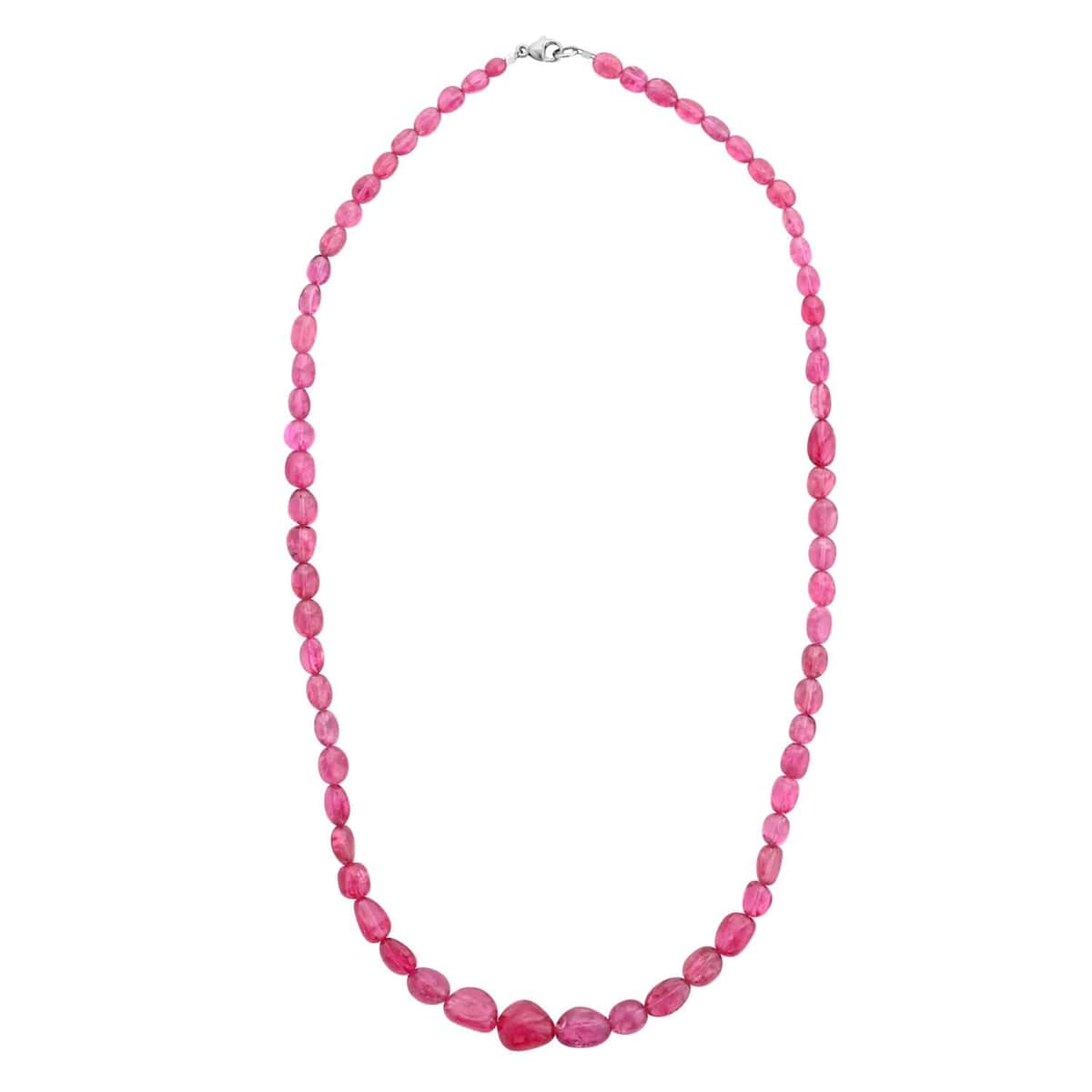 Certified & Appraised Rhapsody 950 Platinum AAAA Mahenge Spinel Beaded Necklace 18 Inches 90.00 ctw image number 0