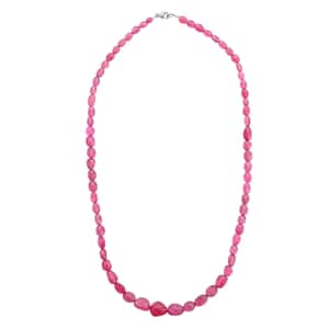 Certified & Appraised Rhapsody 950 Platinum AAAA Mahenge Spinel Beaded Necklace 18 Inches 90.00 ctw
