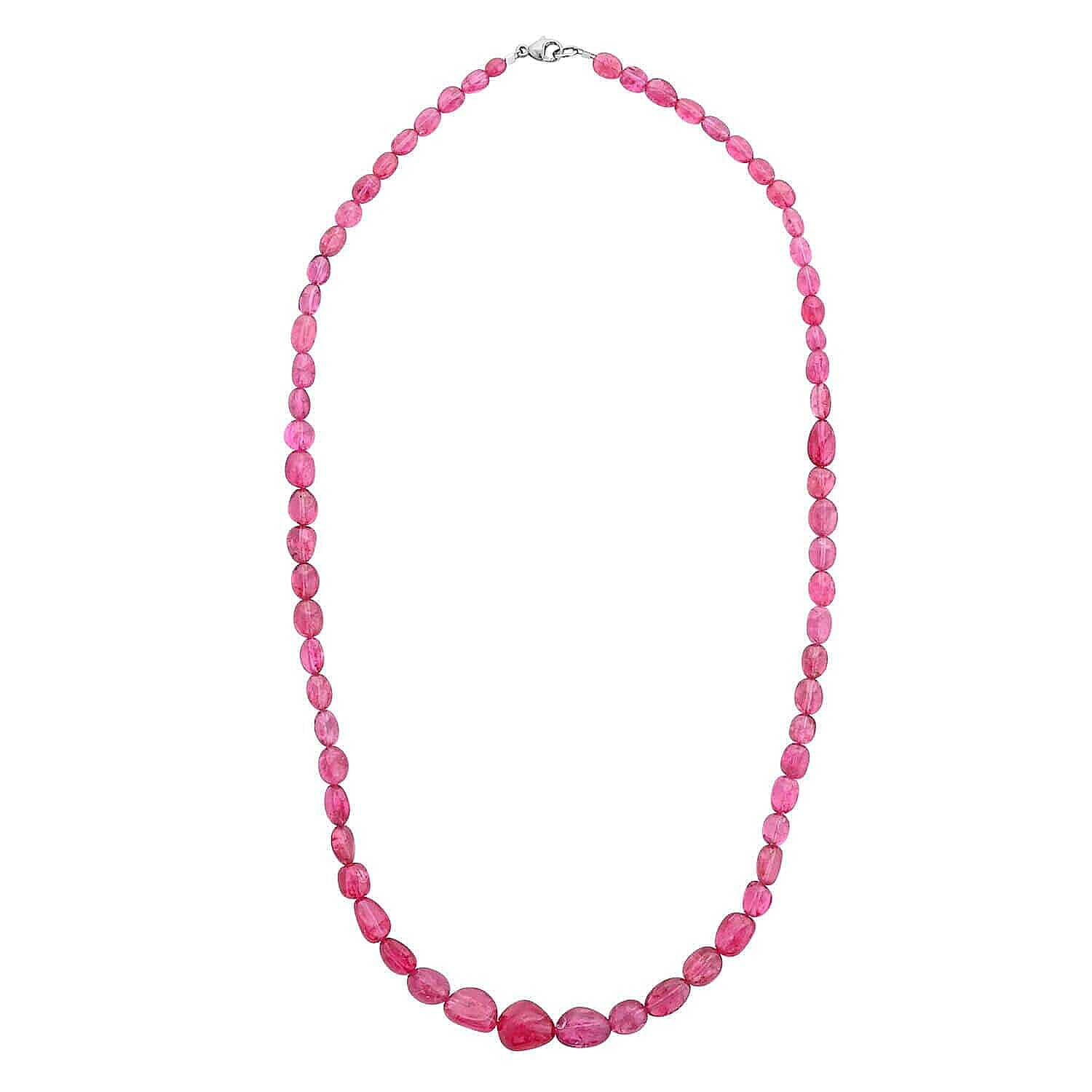 Certified & Appraised Rhapsody 950 Platinum AAAA Mahenge Spinel Beaded Necklace 18 Inches 90.00 ctw
