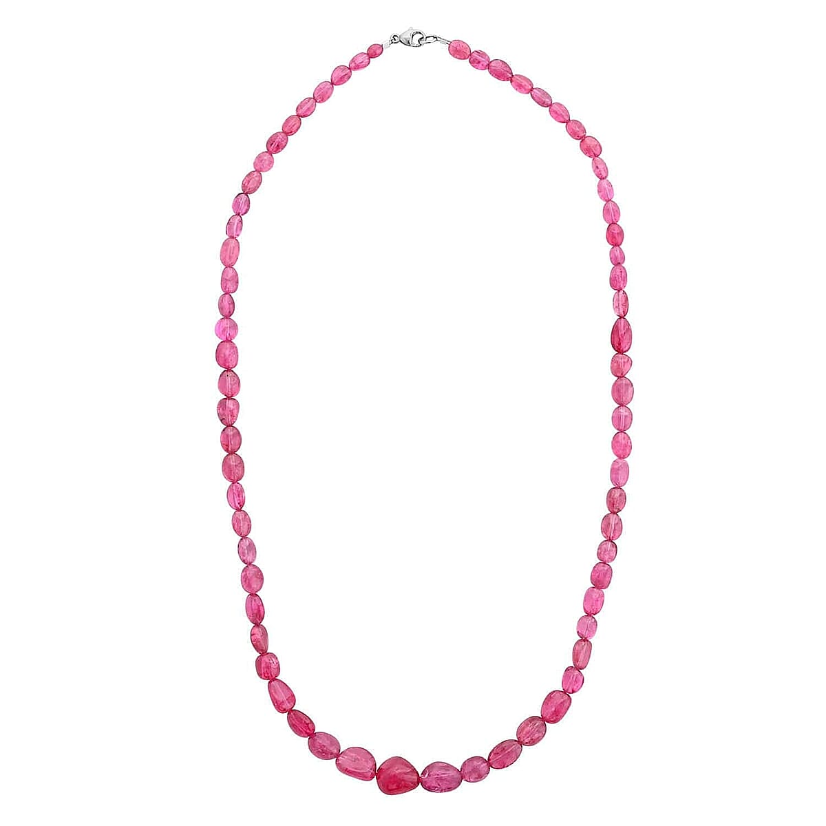 Certified & Appraised Rhapsody 950 Platinum AAAA Mahenge Spinel Beaded Necklace 18 Inches 90.00 ctw image number 5
