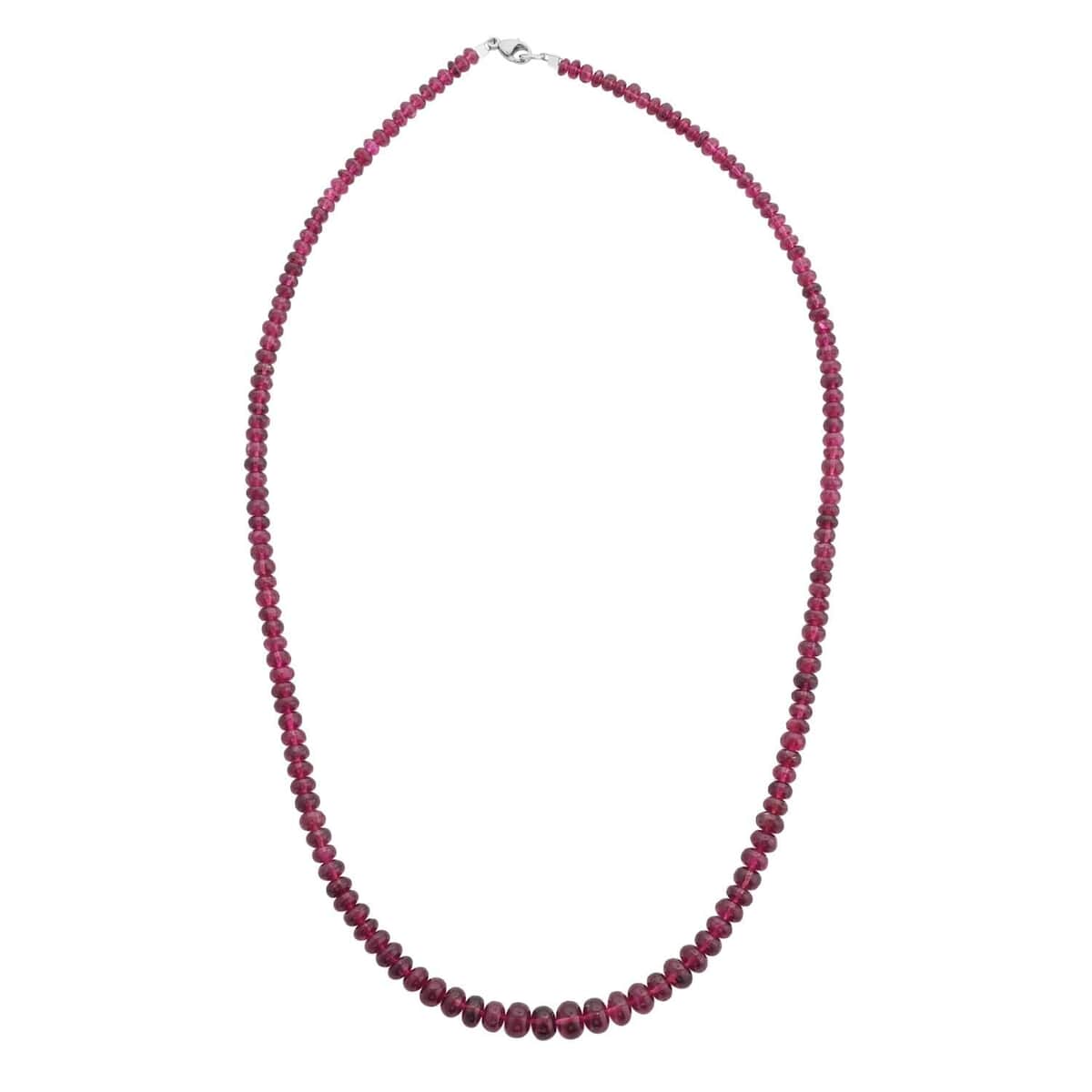 Rhapsody Certified & Appraised AAAA Ouro Fino Rubellite 18 Inch Beaded Necklace in 950 Platinum 75.00 ctw, Rubellite Jewelry, Necklace Gift For Her image number 0