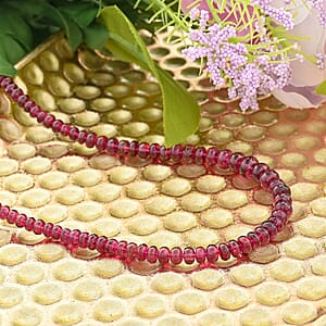 Rhapsody Certified & Appraised AAAA Ouro Fino Rubellite 18 Inch Beaded Necklace in 950 Platinum 75.00 ctw, Rubellite Jewelry, Necklace Gift For Her