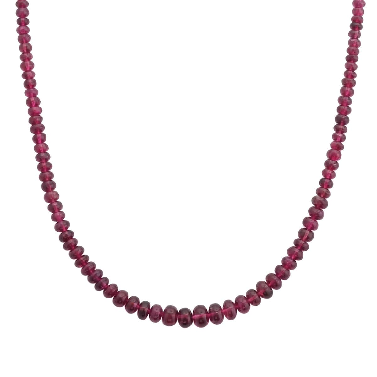 Rhapsody Certified & Appraised AAAA Ouro Fino Rubellite 18 Inch Beaded Necklace in 950 Platinum 75.00 ctw, Rubellite Jewelry, Necklace Gift For Her image number 2
