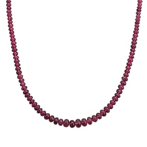 Rhapsody Certified & Appraised AAAA Ouro Fino Rubellite 18 Inch Beaded Necklace in 950 Platinum 75.00 ctw, Rubellite Jewelry, Necklace Gift For Her