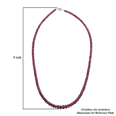 Rhapsody Certified & Appraised AAAA Ouro Fino Rubellite 18 Inch Beaded Necklace in 950 Platinum 75.00 ctw, Rubellite Jewelry, Necklace Gift For Her