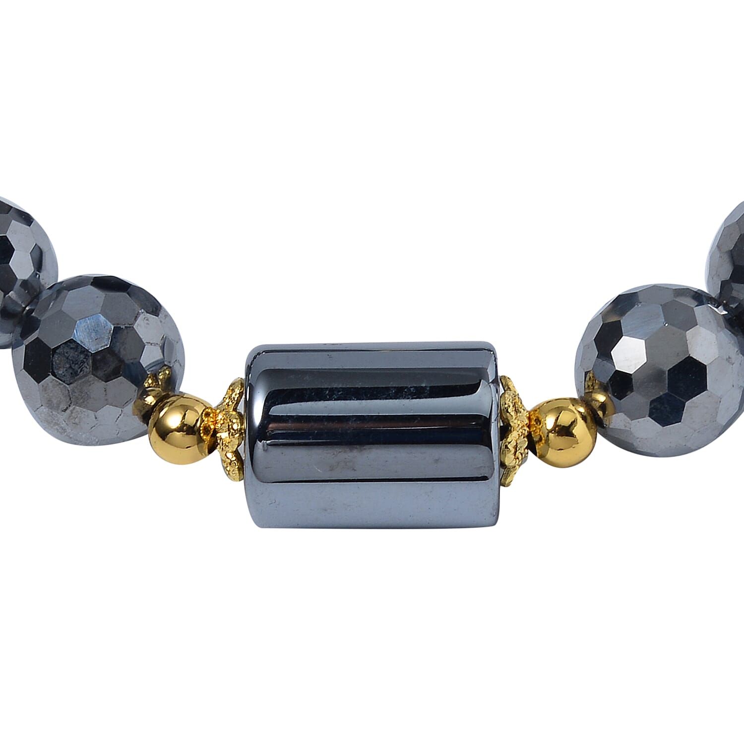 Terahertz Beaded Stretch Bracelet in Goldtone 118.10 ctw