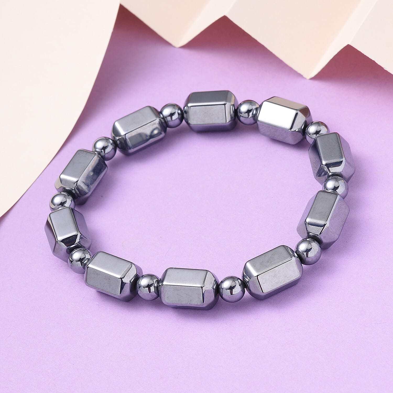 Terahertz 113.65 ctw Beaded Stretch Bracelet (6.5-7In)