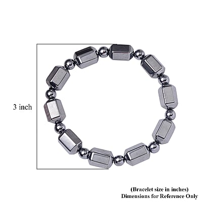 Terahertz 113.65 ctw Beaded Stretch Bracelet (6.5-7In)