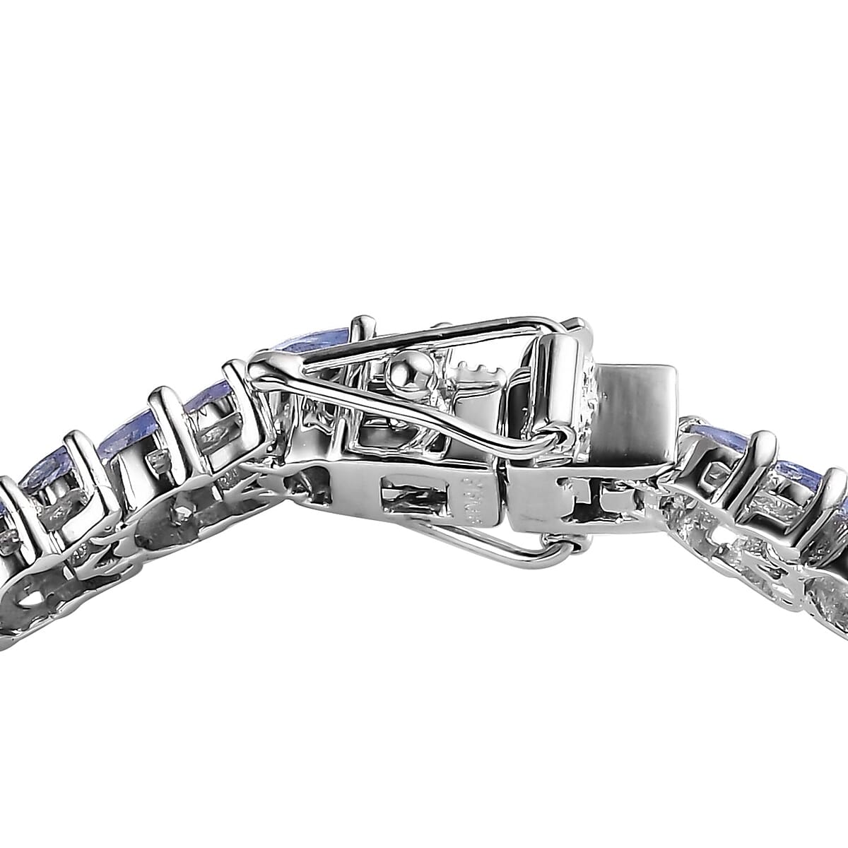 Doorbuster Karis Tanzanite 2 Row Bracelet in Platinum Bond (7.25 In) 9.00 ctw image number 2