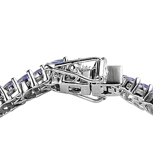 Karis Tanzanite 2 Row Bracelet in Platinum Bond (7.25 In) 9.60 ctw