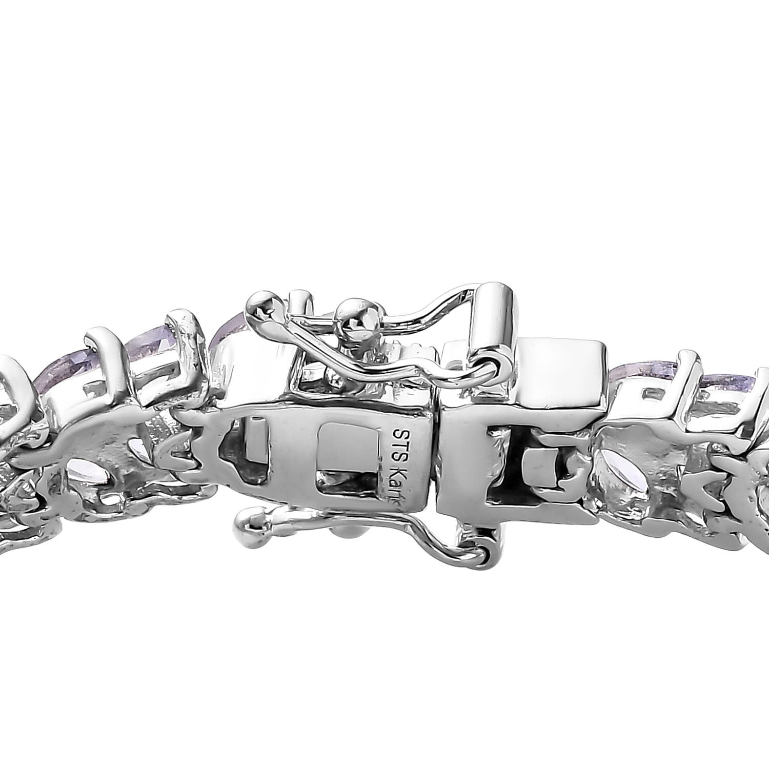Karis Tanzanite 2 Row Bracelet in Platinum Bond (6.50 In) 8.65 ctw
