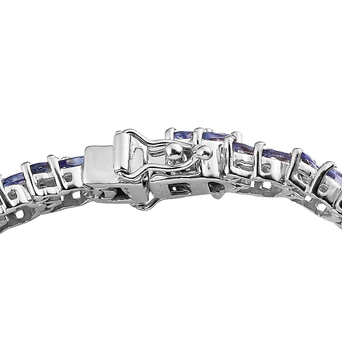 Karis Tanzanite 2 Row Bracelet in Platinum Bond (8.00 In) 10.50 ctw image number 3