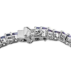 Karis Tanzanite 2 Row Bracelet in Platinum Bond (8.00 In) 10.50 ctw