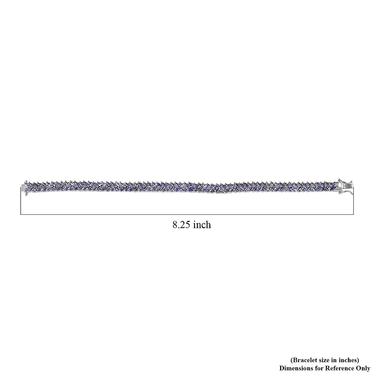 Karis Tanzanite 2 Row Bracelet in Platinum Bond (8.00 In) 10.50 ctw image number 4