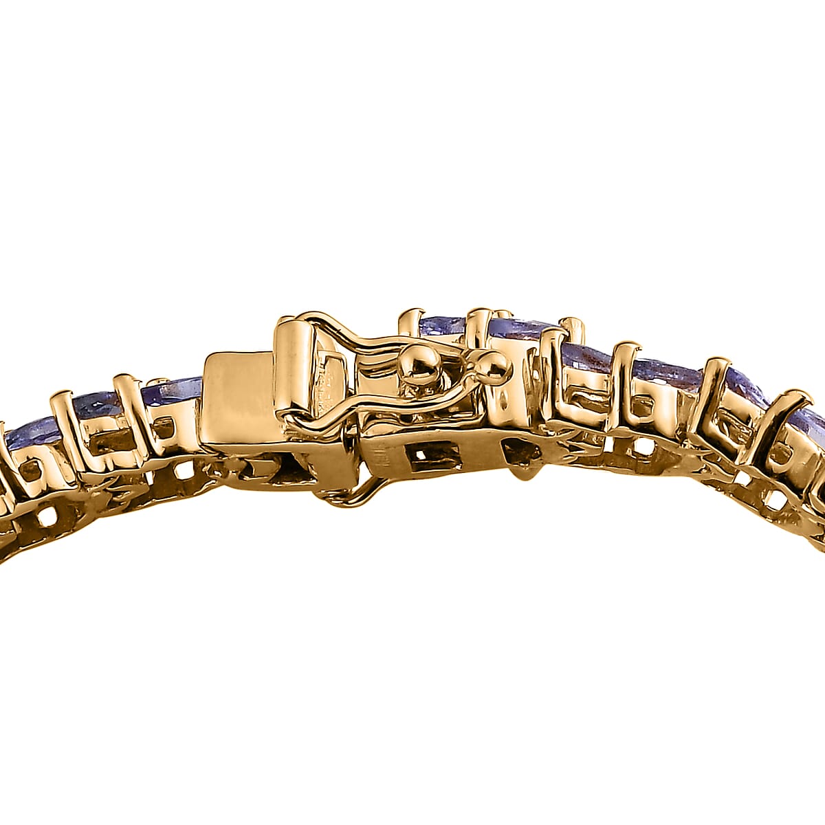 Karis Tanzanite 2 Row Bracelet in 18K YG Plated (8.00 In) 10.50 ctw image number 3