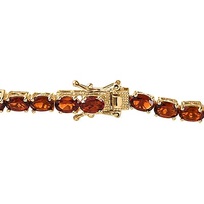 Brazilian Cherry Citrine Tennis Bracelet in Vermeil Yellow Gold Over Sterling Silver (7.25 In) 12.40 ctw