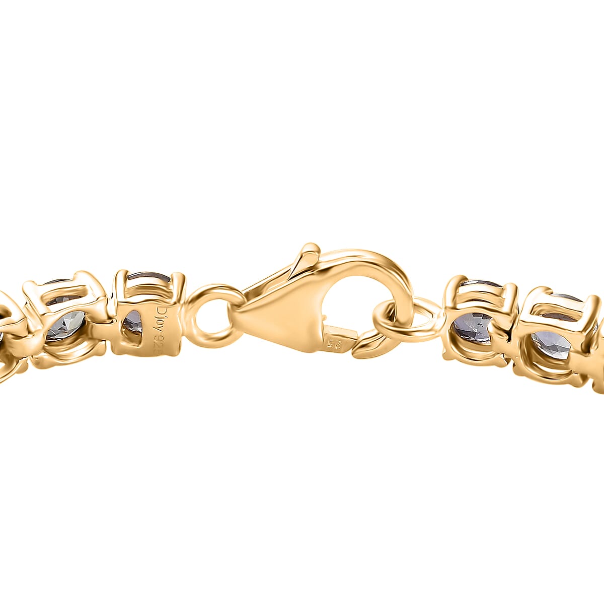 Natural Parti Sapphire Bracelet in Vermeil Yellow Gold Over Sterling Silver (6.50 In) 14.60 ctw image number 3