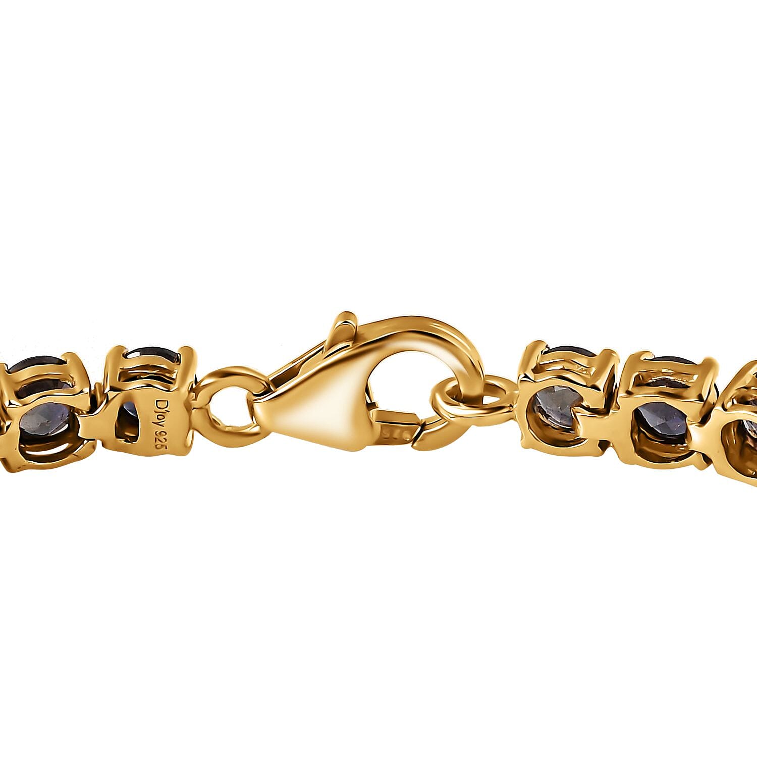 Natural Parti Sapphire Tennis Bracelet in Vermeil Yellow Gold Over Sterling Silver (8.00 In) 18.90 ctw