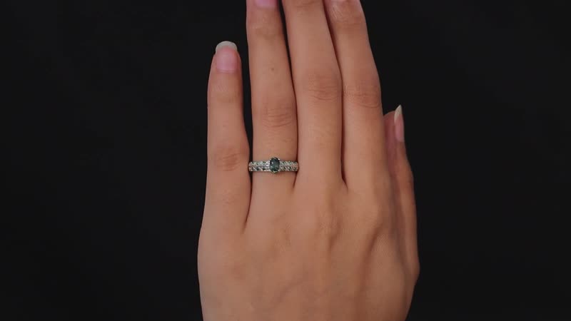 Natural Parti Sapphire, Multi Gemstone Ring in Platinum Over Sterling Silver (Size 6.0) 1.00 ctw