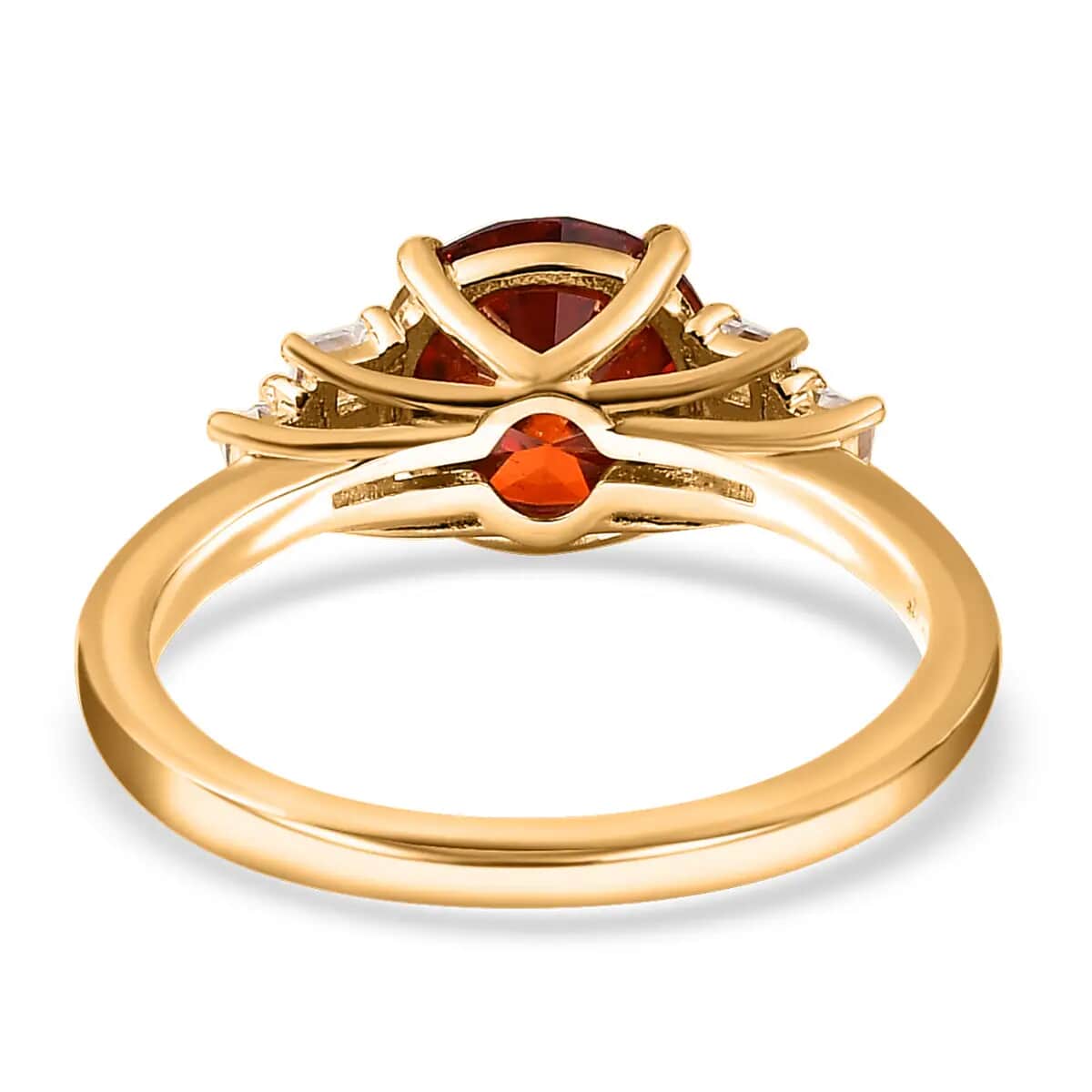 Luxury Red Moissanite and White Moissanite Ring in Vermeil Yellow Gold Over Sterling Silver 2.00 ctw image number 5