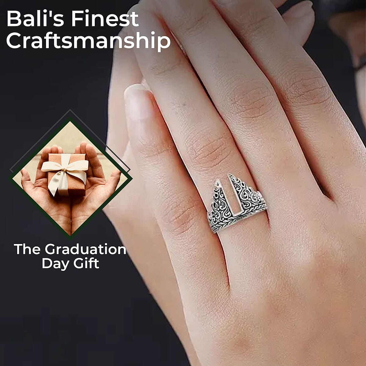 Bali Legacy Gate of Heaven Ring in Sterling Silver (Size 10.0) 7.15 Grams image number 2