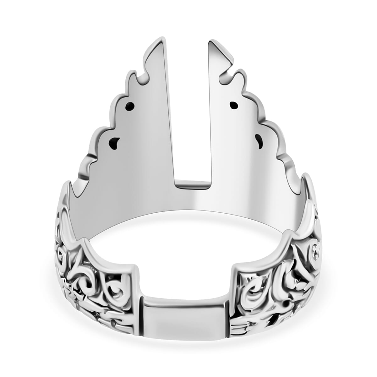 Bali Legacy Gate of Heaven Ring in Sterling Silver (Size 10.0) 7.15 Grams image number 4