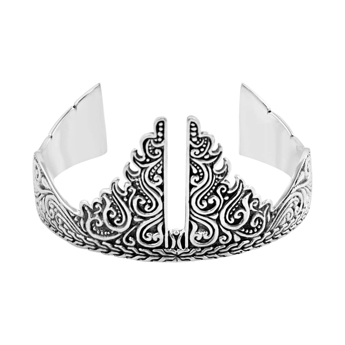 Bali Legacy Sterling Silver Gate of Heaven Cuff Bracelet (7.25 In) 36.90 Grams image number 0