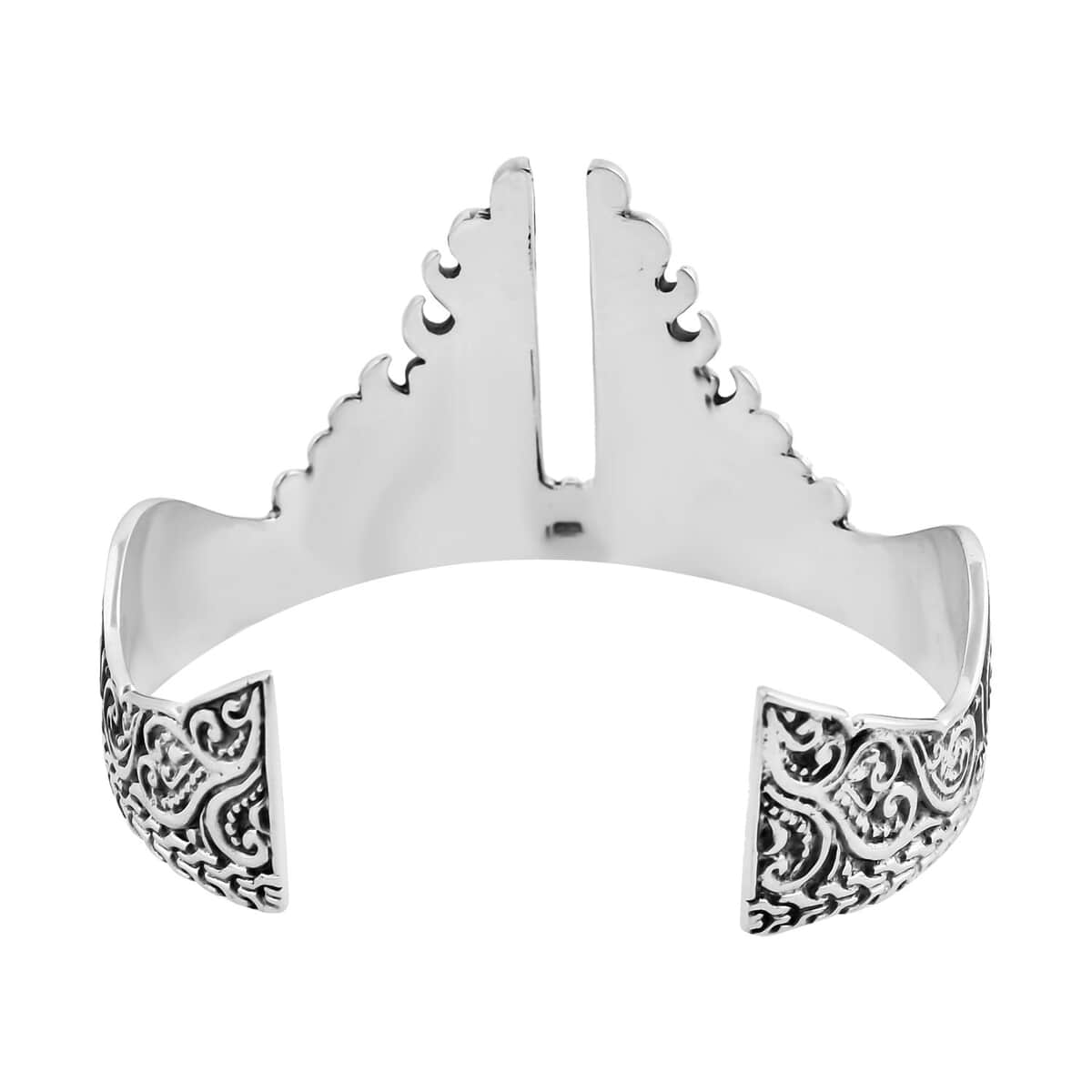Bali Legacy Sterling Silver Gate of Heaven Cuff Bracelet (7.25 In) 36.90 Grams image number 2