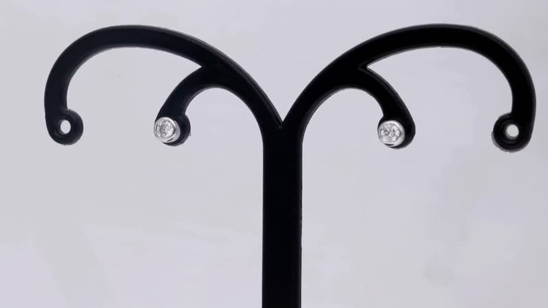 10K White Gold Luxuriant Lab Grown Diamond G-H SI Solitaire Stud Earrings 0.50 ctw