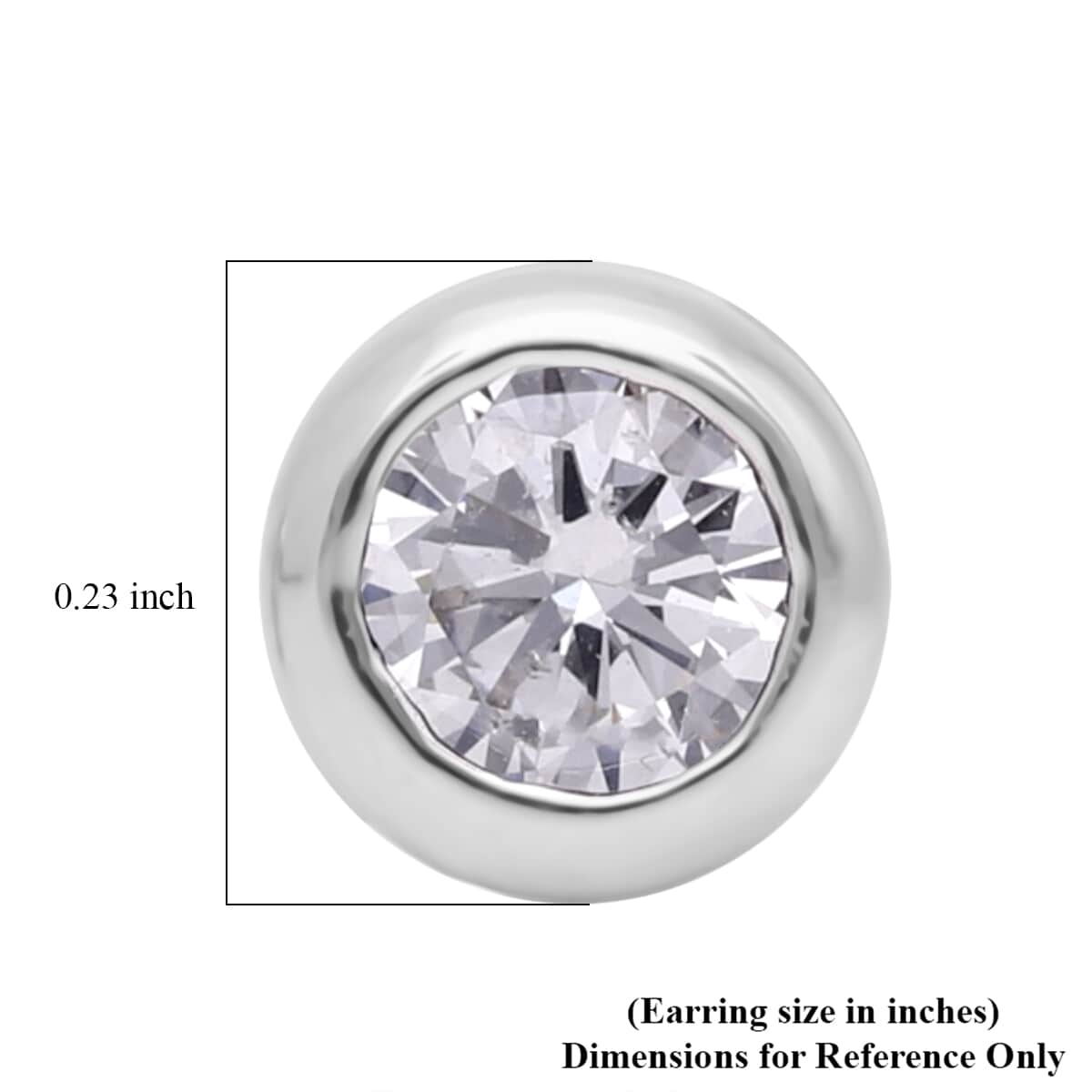 Luxoro 10K White Gold Luxuriant Lab Grown Diamond G-H SI Solitaire Stud Earrings 0.50 ctw   image number 4