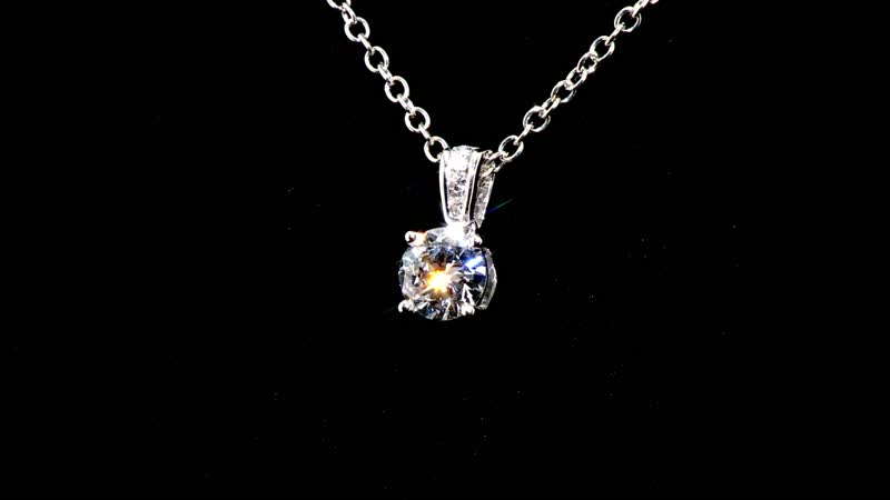 14K White Gold Luxuriant Lab Grown Diamond G-H SI Pendant 1.10 ctw
