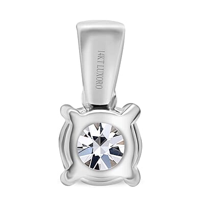 14K White Gold Luxuriant Lab Grown Diamond G-H SI Pendant 1.10 ctw