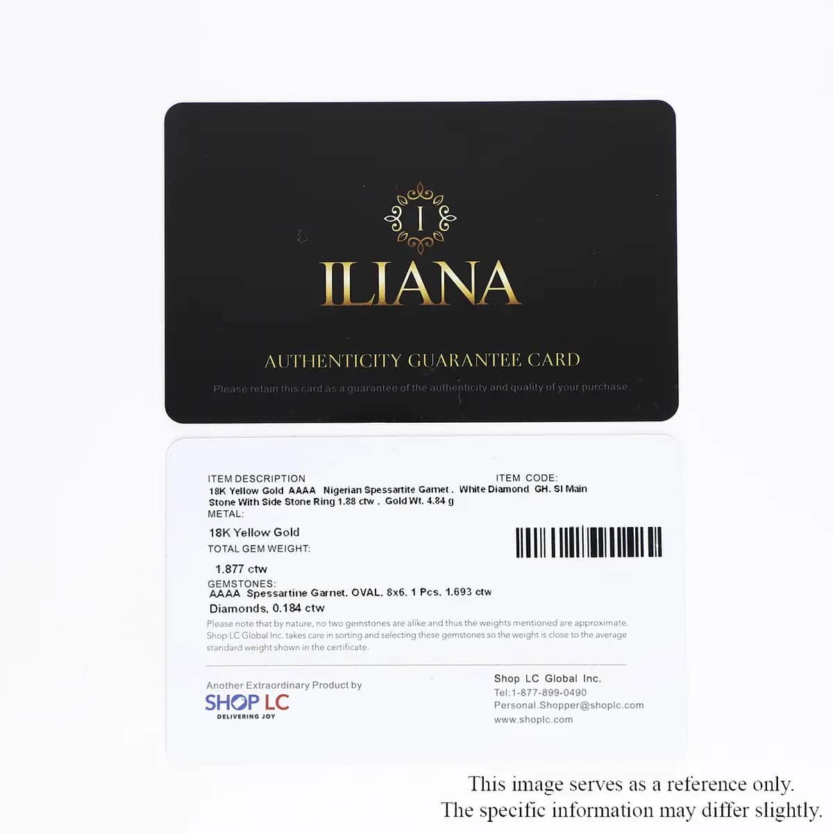 Iliana 18K Yellow Gold AAAA Nigerian Spessartite Garnet and G-H SI Diamond Ring (Size 8.0) 4.60 Grams 1.90 ctw image number 7