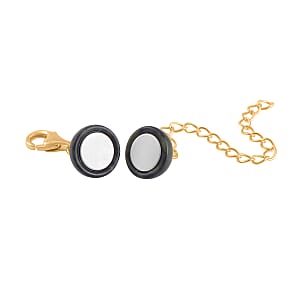 Malagasy Labradorite Magnetic Lock with Extender Chain 2 Inches and Lobster Clasp in 14K YG Over Sterling Silver 2.00 ctw