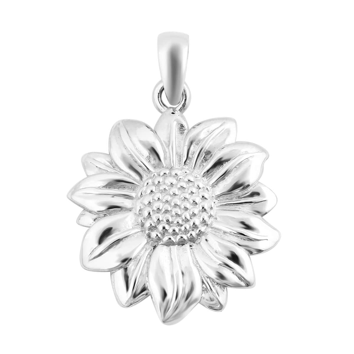 Bali Legacy Sterling Silver Sunflower Pendant 5.50 Grams image number 0