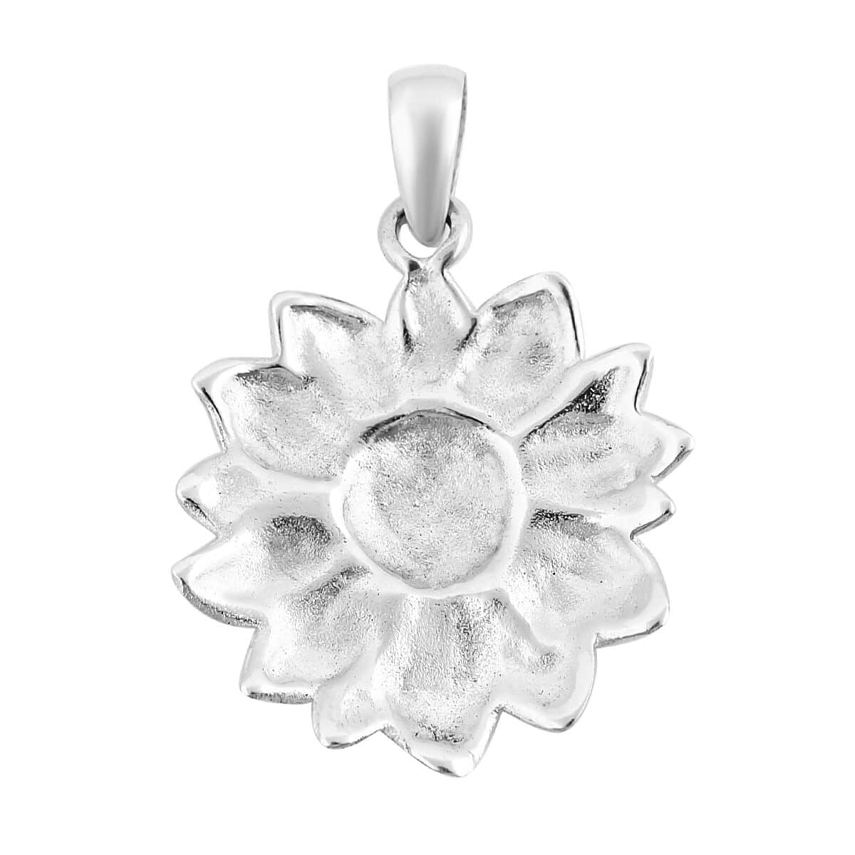 Bali Legacy Sterling Silver Sunflower Pendant 5.50 Grams image number 4