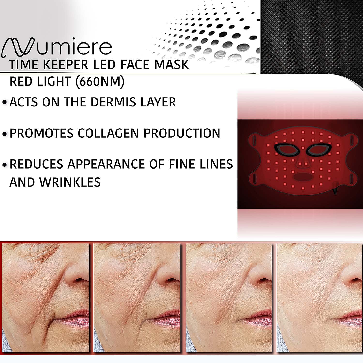 Numiere FDA Cleared Time Keeper LED Face Mask (Lifetime Warranty)