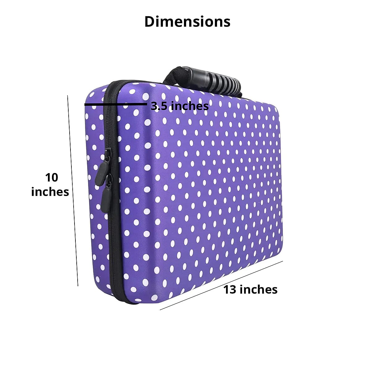 Flipo Battery Storage Case with Universal Battery Tester -Purple Polka Dot (Holds Up to 148 Batteries) image number 6