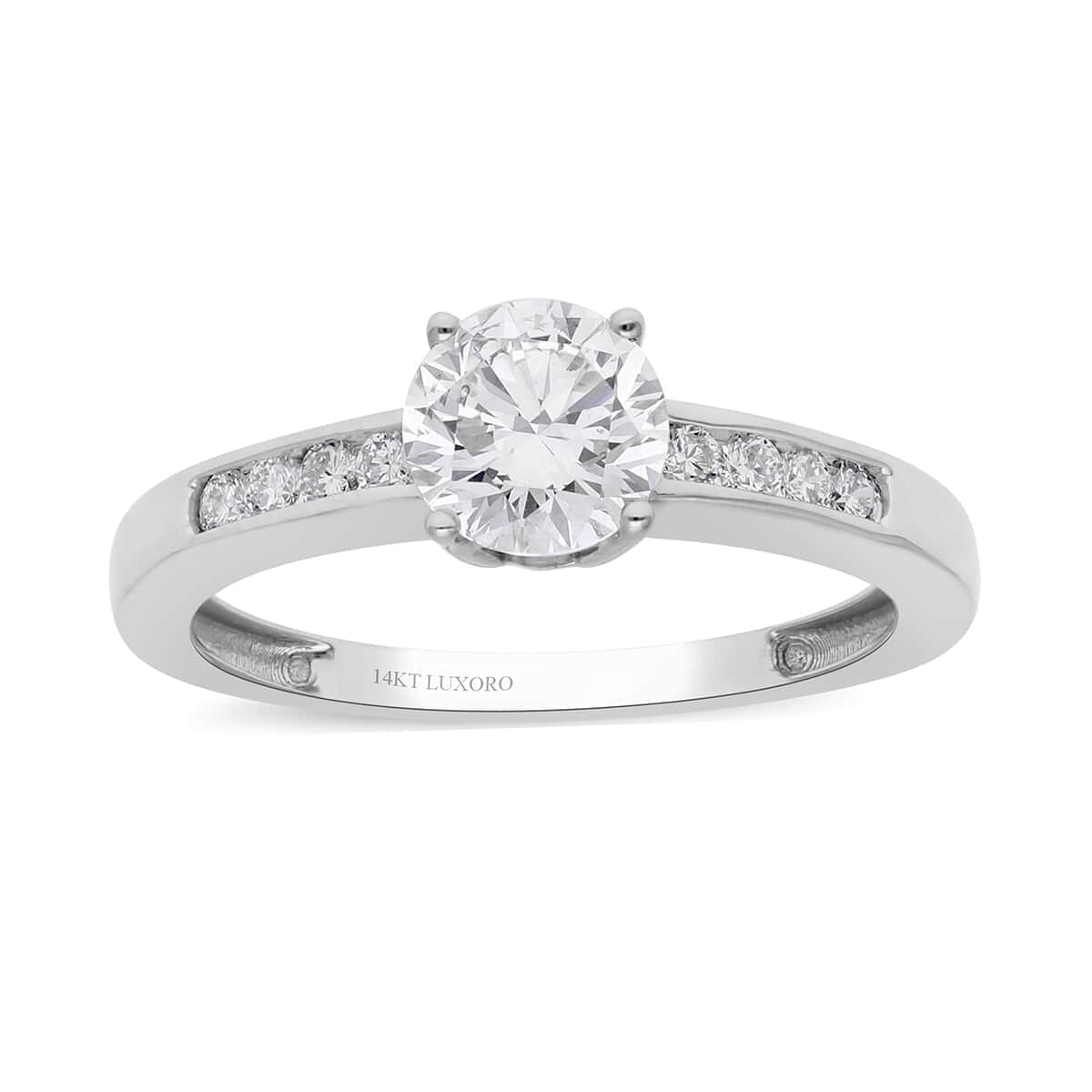 uxoro 14K White Gold Luxuriant Lab Grown Diamond G-H SI Ring 1.25 ctw image number 0