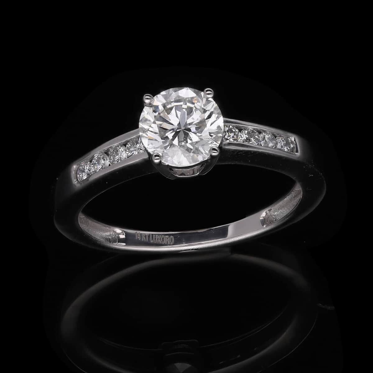 uxoro 14K White Gold Luxuriant Lab Grown Diamond G-H SI Ring 1.25 ctw image number 1