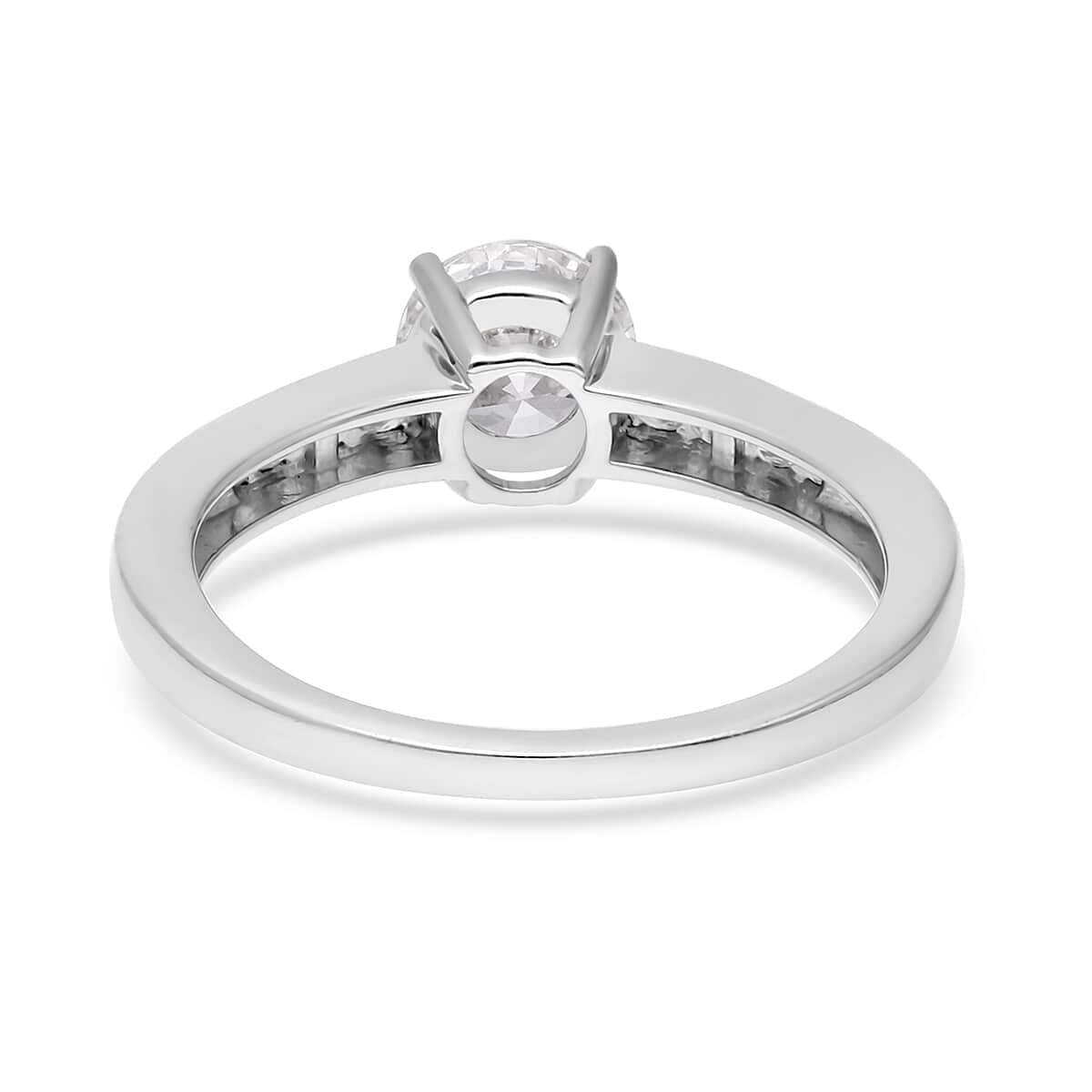 uxoro 14K White Gold Luxuriant Lab Grown Diamond G-H SI Ring 1.25 ctw image number 4