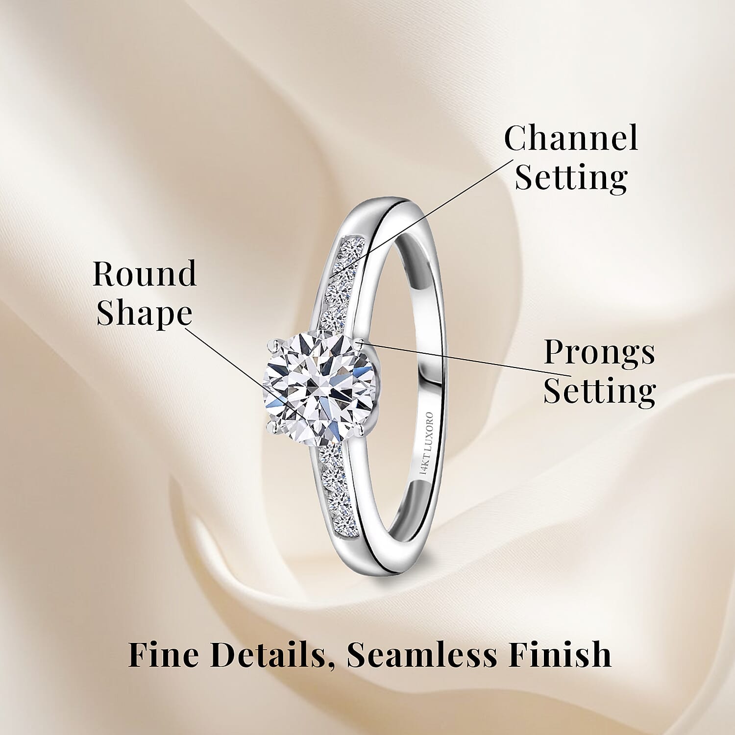 Luxuriant Lab Grown Diamond G-H SI 1.25 ctw  Ring in 14K White Gold (Size 6.0) (Del. In 10-12 Days)