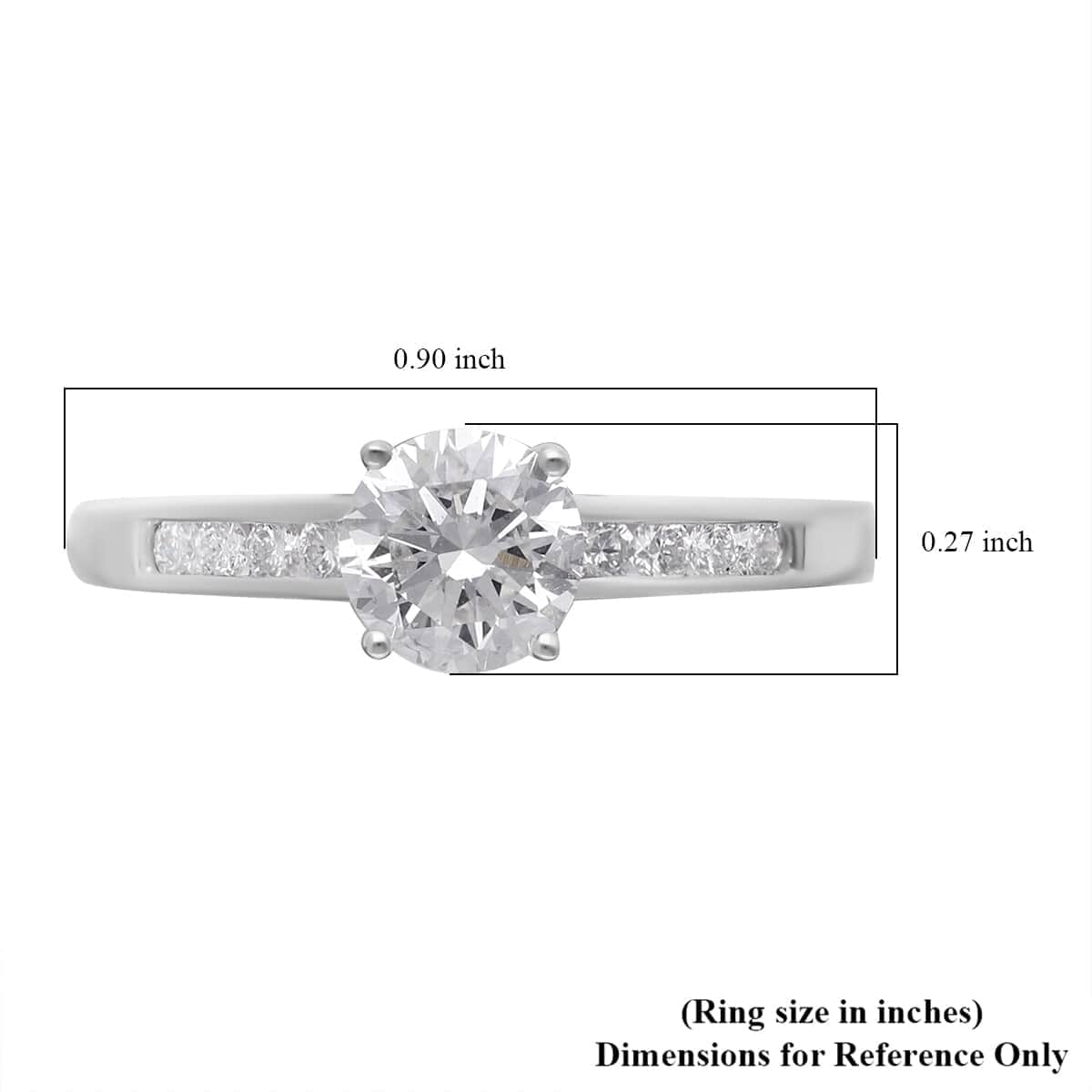 14K White Gold Luxuriant Lab Grown Diamond G-H SI Ring (Size 6.0) 1.25 ctw image number 5