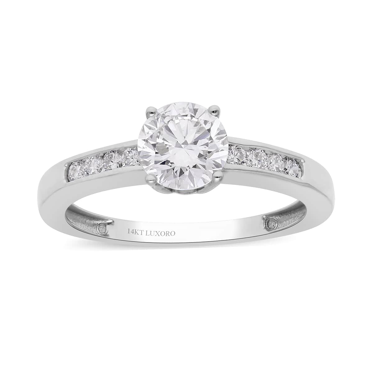 14K White Gold Luxuriant Lab Grown Diamond G-H SI Ring (Size 7.0) 1.25 ctw image number 0