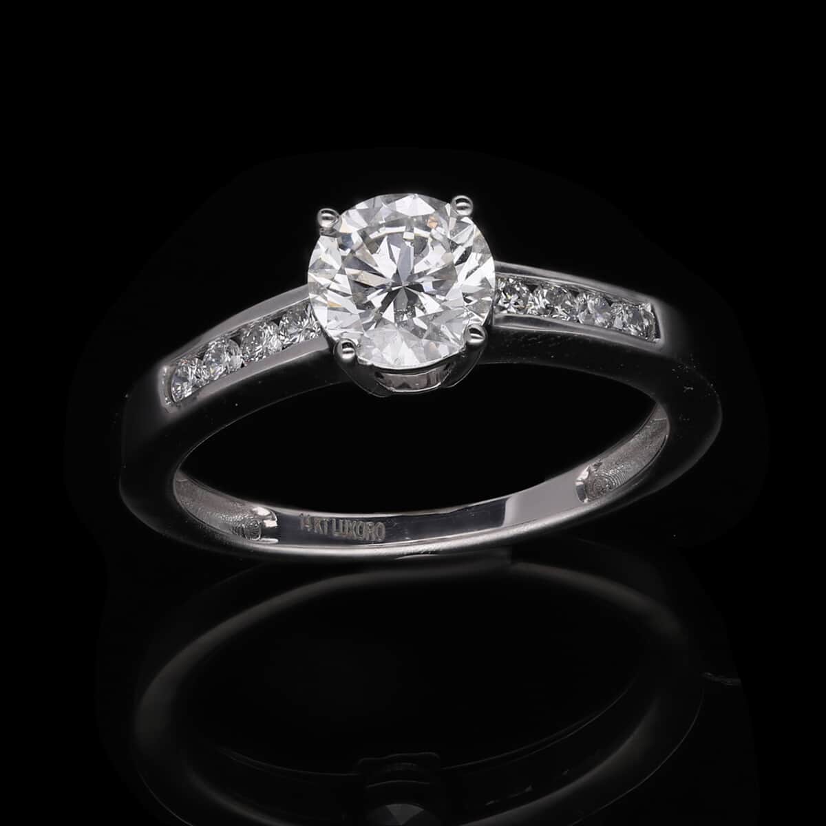14K White Gold Luxuriant Lab Grown Diamond G-H SI Ring (Size 7.0) 1.25 ctw image number 1