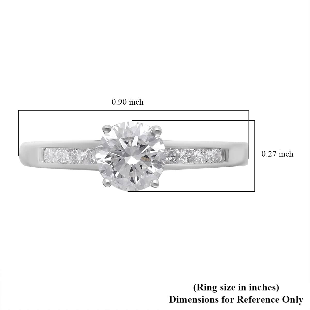 14K White Gold Luxuriant Lab Grown Diamond G-H SI Ring (Size 7.0) 1.25 ctw image number 5